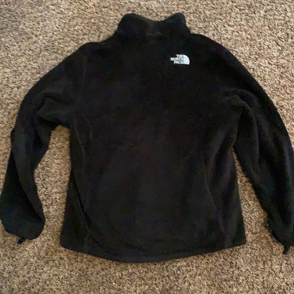 The North Face Fuzzy Full zip jacket all black & white - Picture 10 of 14